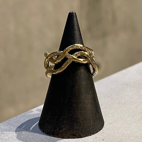 2505RG0619 / Craft wave line ring（Gold）