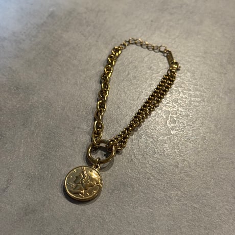 2510BR0094 / Coin Charm Bracelet（Gold）