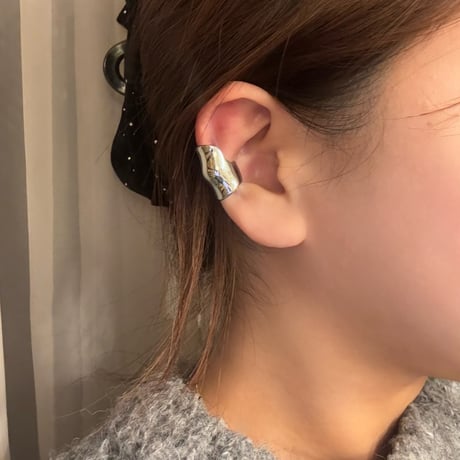2502EC017 / Craft long design Ear Cuff（Silver）