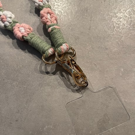 2508GS031（S）/ Flower knit phone shoulder（Green/Pink）