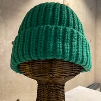 SEL251110BN(S) / Handmade Knit Beanie Hat（Green）