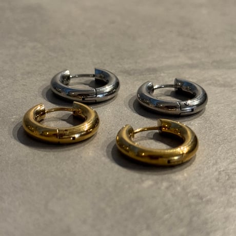 2504PR0773 / stainless  hoop Pierce（Silver）