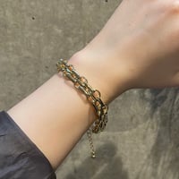 2510BR0095 / Double chain Bracelet（Gold）