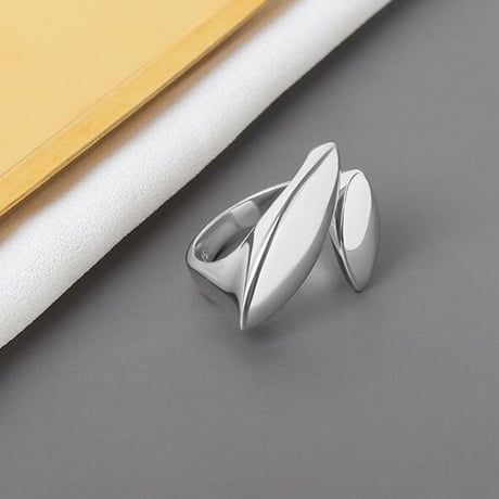 Smooth Drop Personality Open Ring（Silver） /  2111-RG145