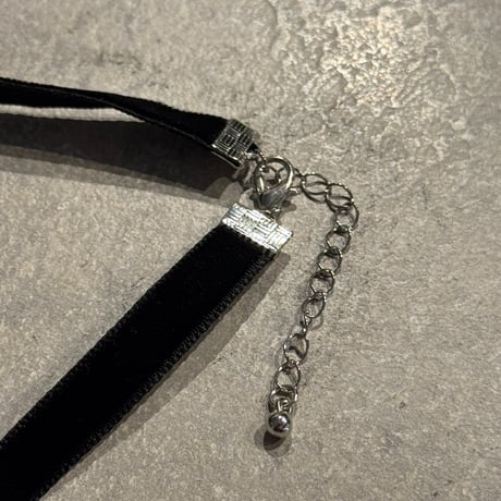 2503NC0329／ simple velours  choker（Black)