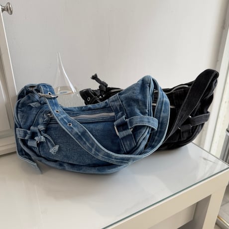 2604BG051(S) / Denim Shoulder Bag (Navy)