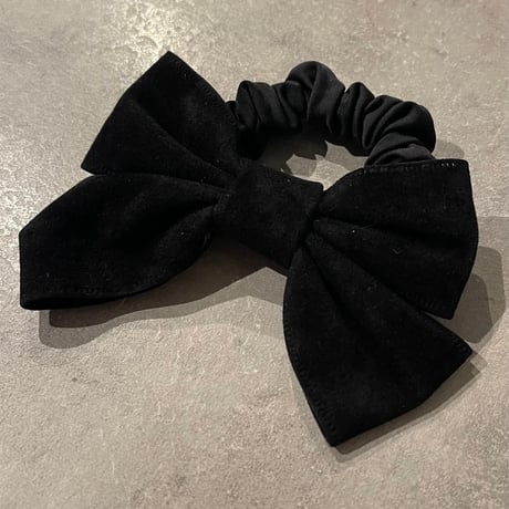 2411HA0085 / Velvet Ribbon Hair tie（Black）