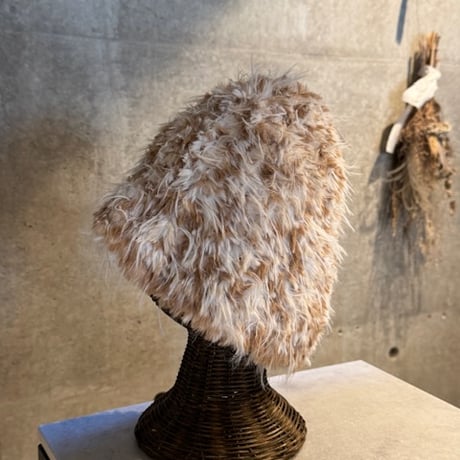 2501HW0067(S)/ Mix far knit cap（Lt.Beige Mix）