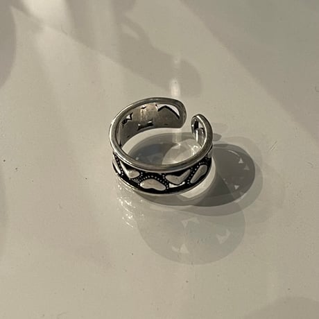2312RG0364 /Heart line ring（Silver）
