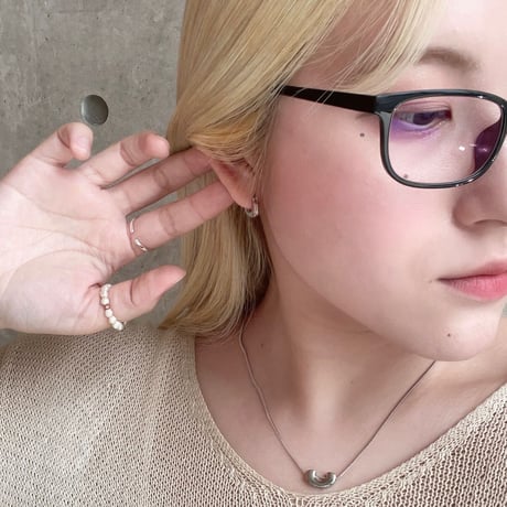 2308PR0583 / U design hoop Pierce（Silver）
