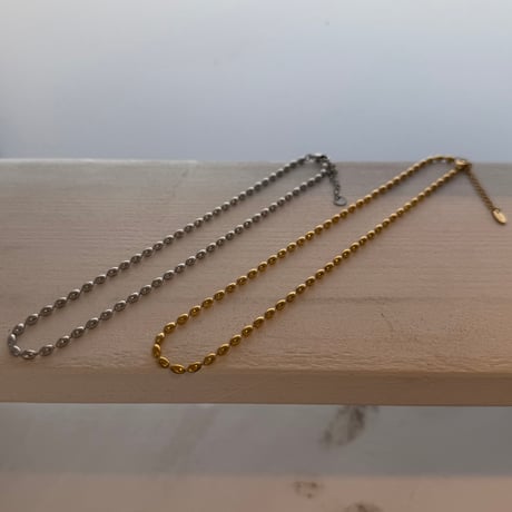 2605NC0394 / Oval ball chain Necklace（Gold）