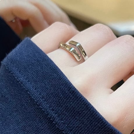 2503RG0597 / hexagon cross design ring（Silver）