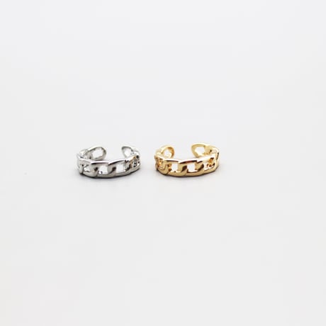 Metal Chain Oval Small  Earcuff （Gold） / EC074