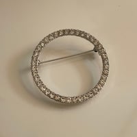 2403OT002 / Circle stone brooch（Silver）