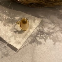 2212RG0270 / Oval acrylic color ring（Gold/Marble）