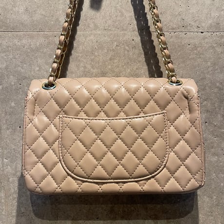 2502BG023(S) / 2Way Chain Quilting Shoulder Bag（Beige）