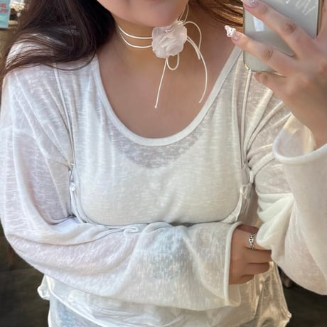 2407NC0255 / Flower choker （White）