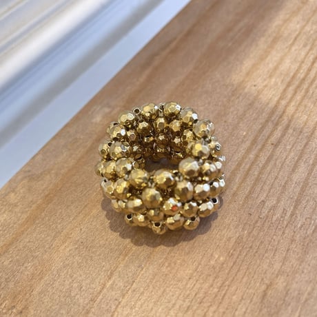 Metal ball beads Hair tie（Gold）/ HA-068