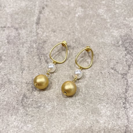Mat Pearl Mix Pierce（Gold/Pearl） /  2204_PR0458