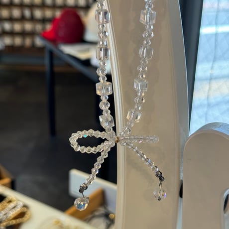 2407NC0259 /  Bijou ribbon necklace（Clear）