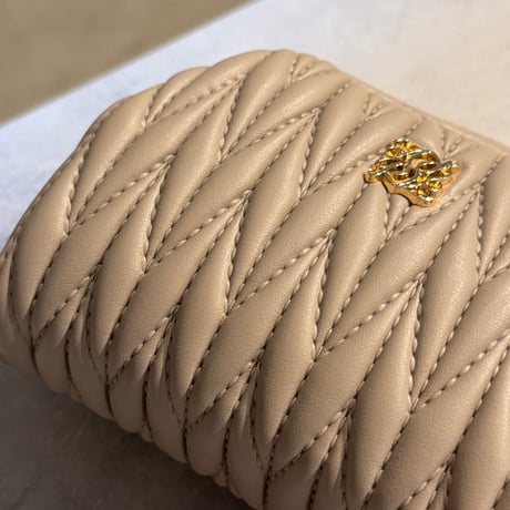 2503GS038(S)/ quilting charm Pouch (Beige)