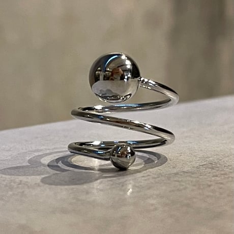 2505RG0625 / Spiral line ball ring（Silver）
