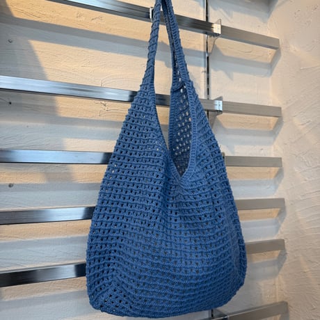 2606BG053(S) / Crochet Mesh Tote Bag (Blue)