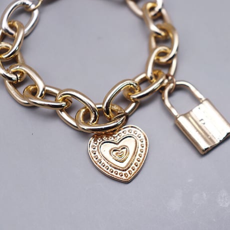 Heart charm Design Bracelet（Gold）/ 2110_BR0120