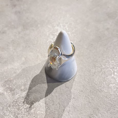 clear stone ring（Silver） / 2211-RG0265