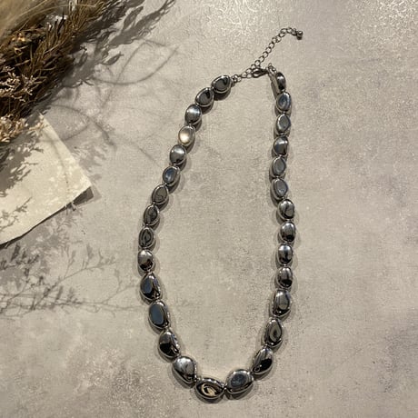 Irregular Metal Necklace（Silver）/ 2212-NC0168