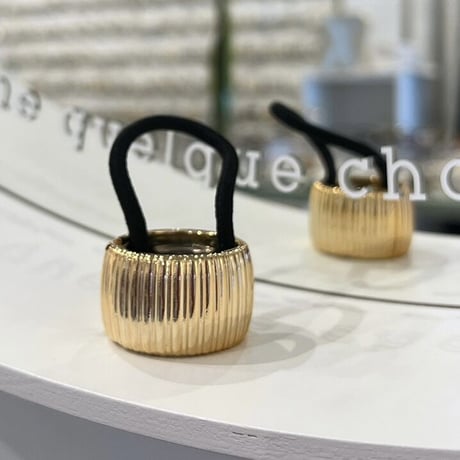 Metal design Ponytail holder（Gold#1）/ HA-094