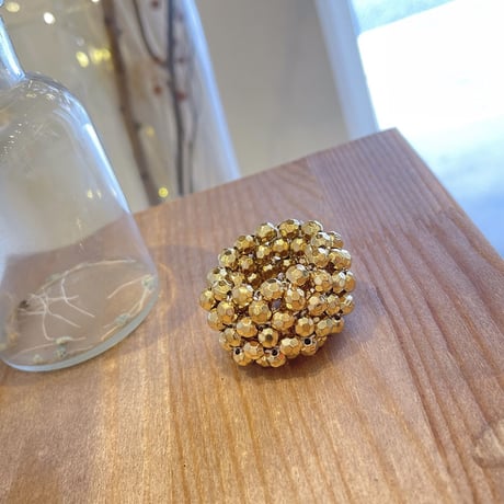 Metal ball beads Hair tie（Gold）/ HA-068