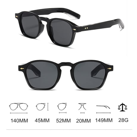 【 Select 】Vintage Retro Square Decoration Design Sunglasses(Dk Green)