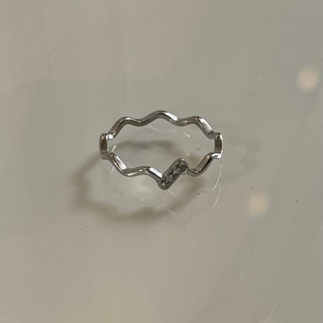 2603RG0752 / Stone wave ring（Silver）