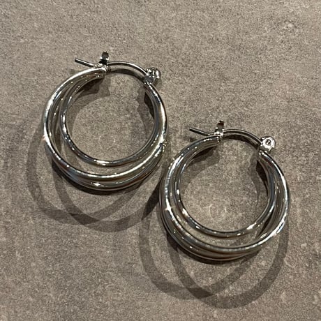 2503PR0753 / Triple line hoop Pierce（Silver）