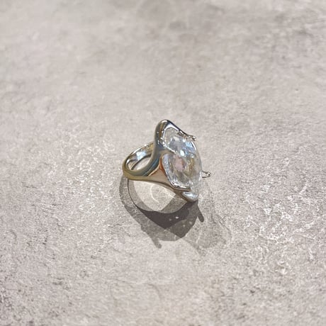 clear stone ring（Silver） / 2211-RG0265