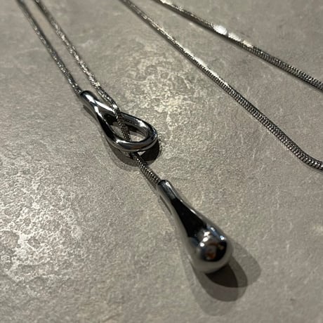 2503NC0295 / Y Drop motif Necklace（Silver）