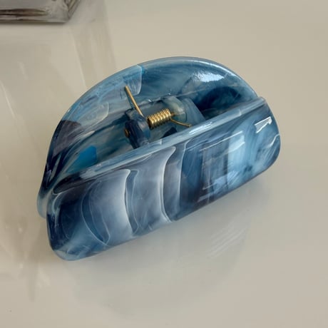 2606HA0089(S)/ Marble color Hair Clip（Blue）