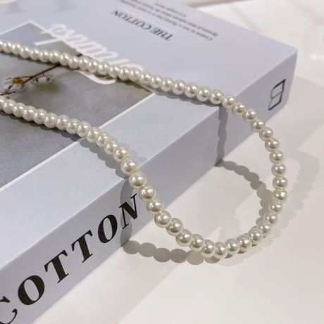Simple pearl necklace（ Pearl/5mm）/  2203_NC0135