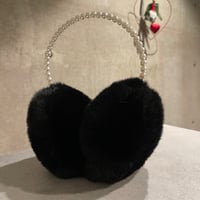 2412GS030(S)/ Pearl band fur ear muffler（Black）
