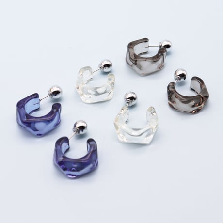 Geometric Clear Resin design Pierce（Clear）  / 2107_PR0215
