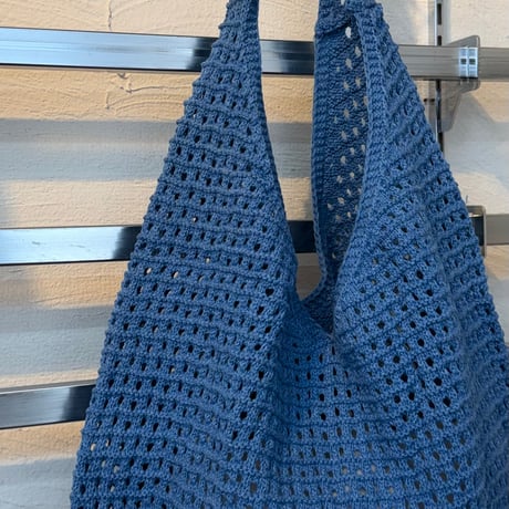 2606BG053(S) / Crochet Mesh Tote Bag (Blue)