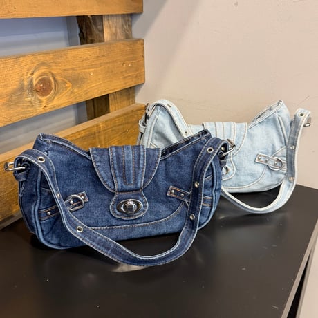 2605BG052(S)/ Denim Mini Shoulder Bag (Dk.Blue)