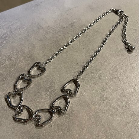 2508NC0356 / Heart motif Connect Necklace（Silver）