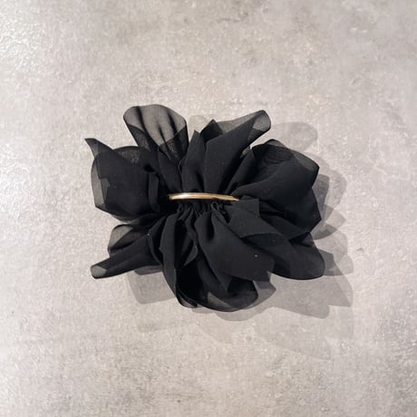 2304HA0018 /  Flower chiffon hair clip（Black）