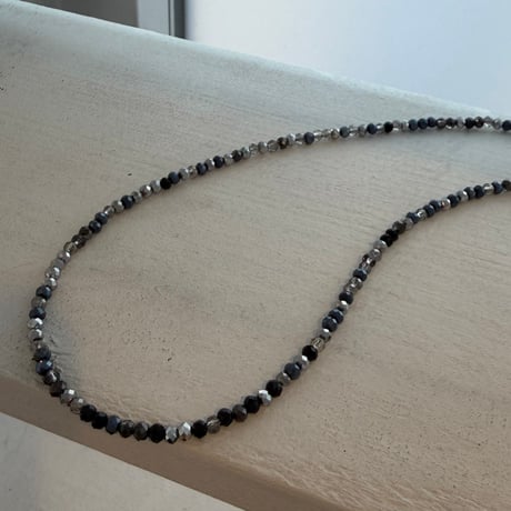 2604NC0384 / Shine beads Necklace（Black）