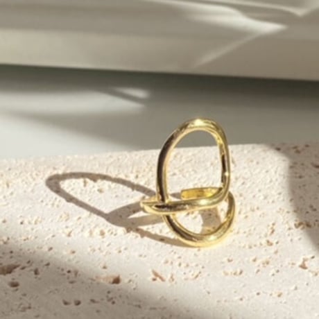 Round curve  design Ring （Gold）   /  2201_RG0159