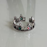 2606RG0810 / Crown Heart color stone ring（Silver）