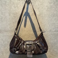 2507BG034(S)/ Mini Shoulder Bag （Brown)