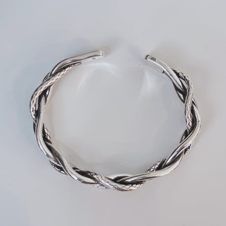 【Select】IM25AC_BRL013 / Braided Bangle #2 （Silver）